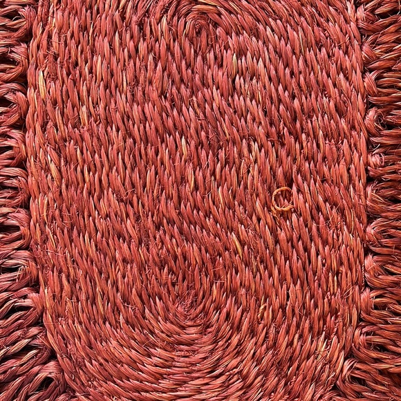 4 Vintage Boho Woven Abaca Fiber Placemats Set - Picture 7 of 9